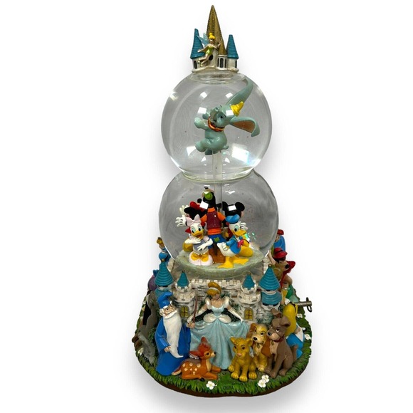 Disney Other - Vintage Disney Character Parade Musical Snow Globe Dumbo Two Dream Wish Heart